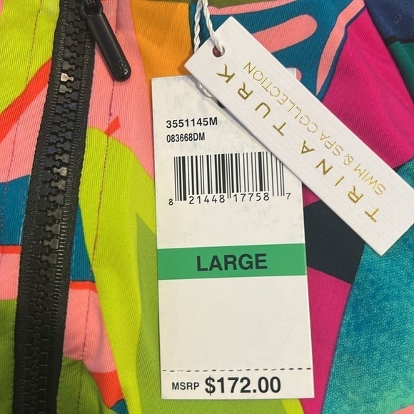 NWT TRINA TURK RAINFOREST open back paddlesuit/board suit/swimsuit! - Picture 4 of 4